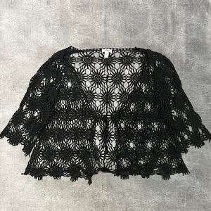 Cato 2000s crochet crop cardigan